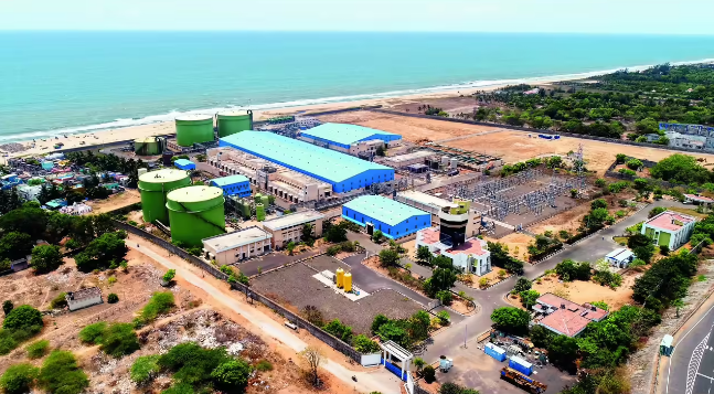 Nemmeli desalination plant aerial view